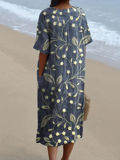 Enora™ | Embroidered Floral Dress